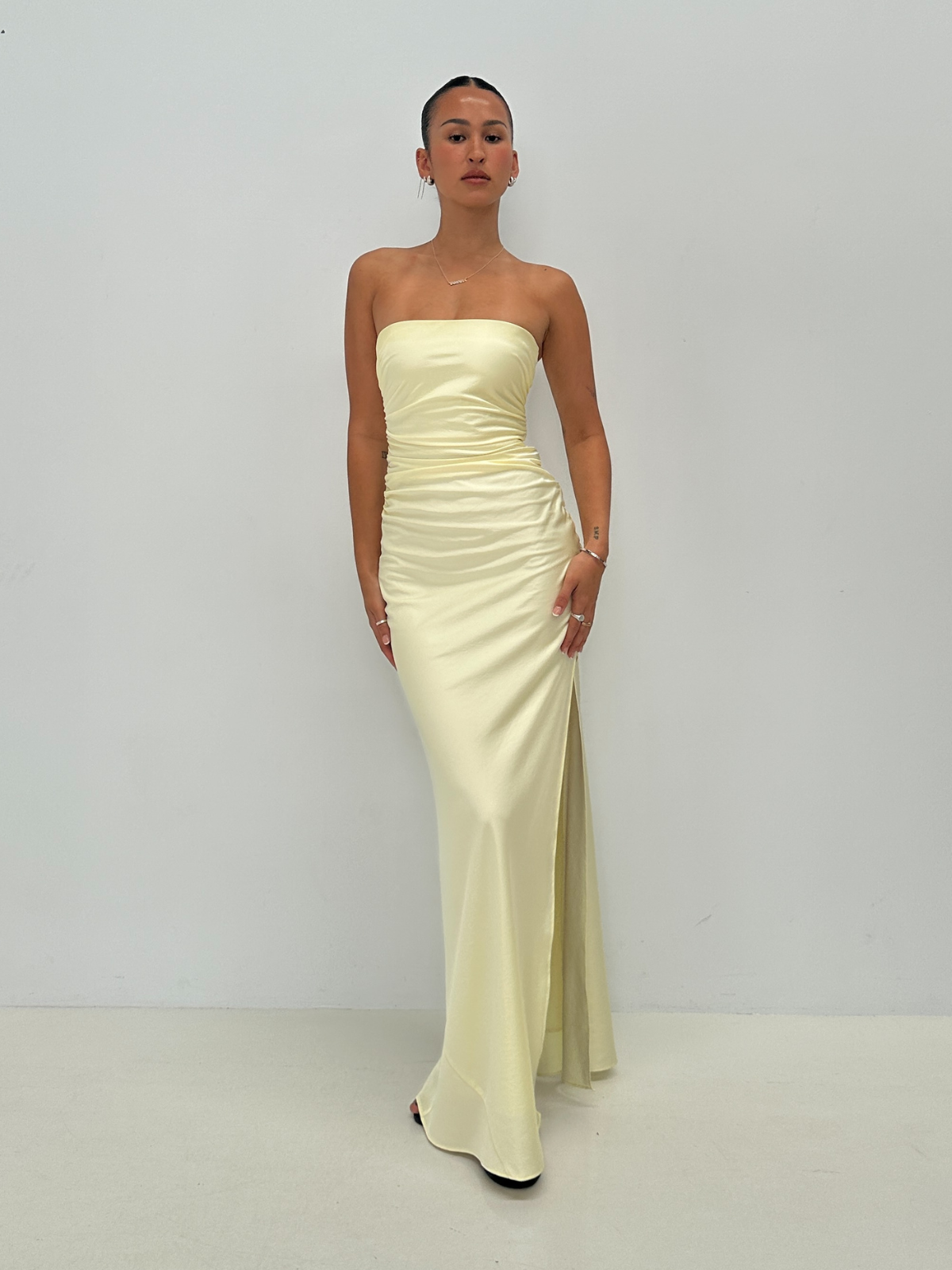 Eternity Strapless Dress - Lemon