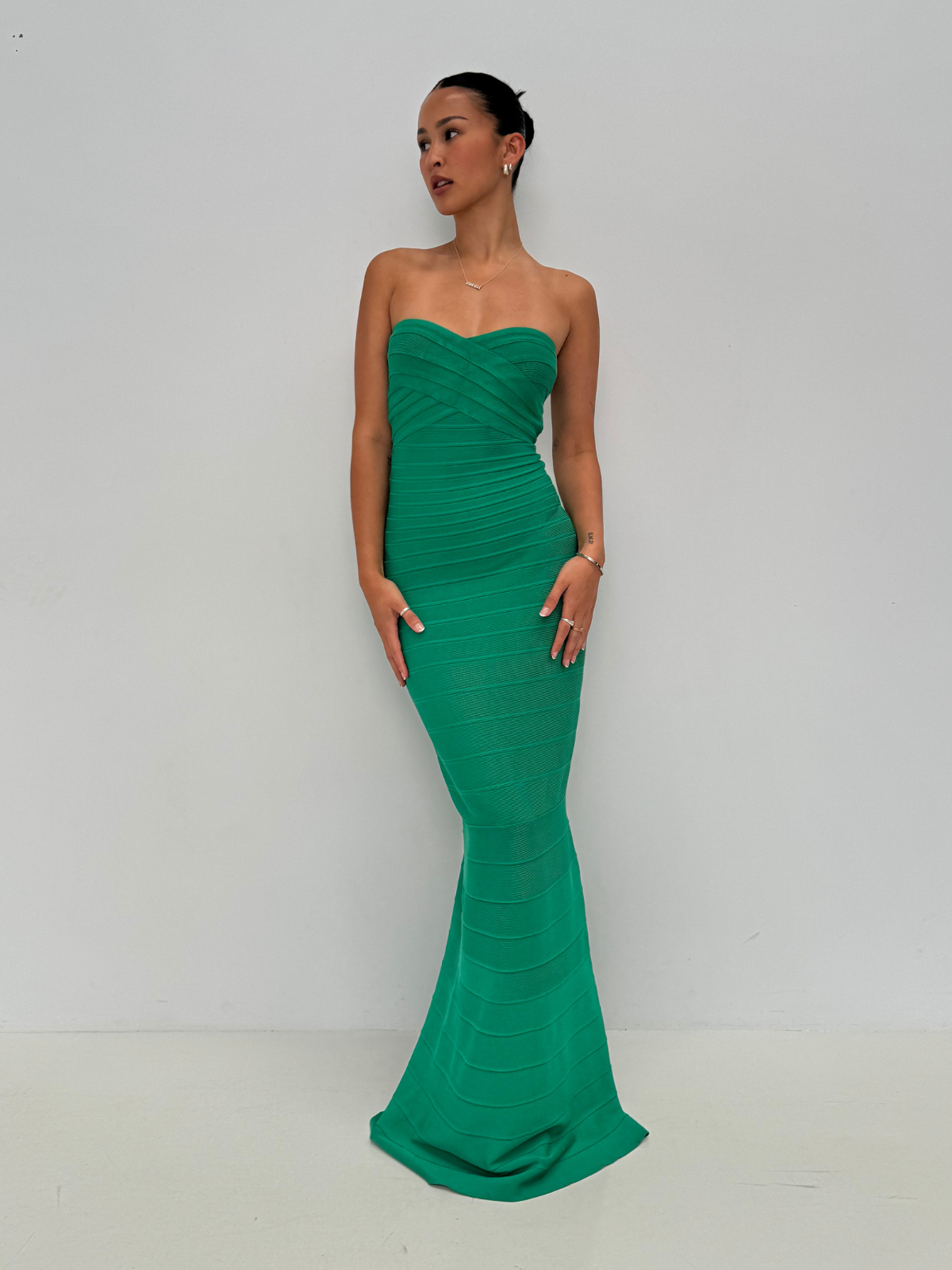Sara Bandage Gown - Green