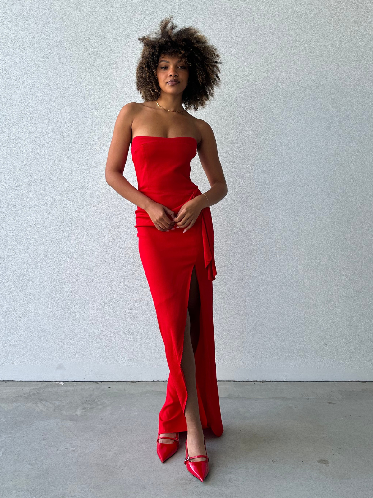Asymmetrical Gown - Red