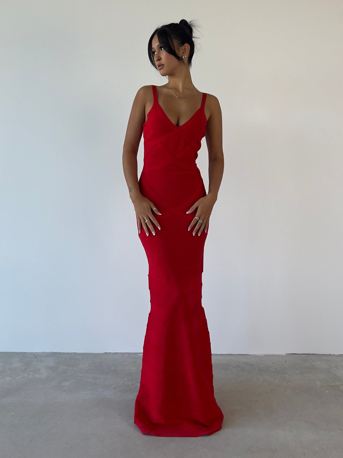 Vintage Bandage Gown Red