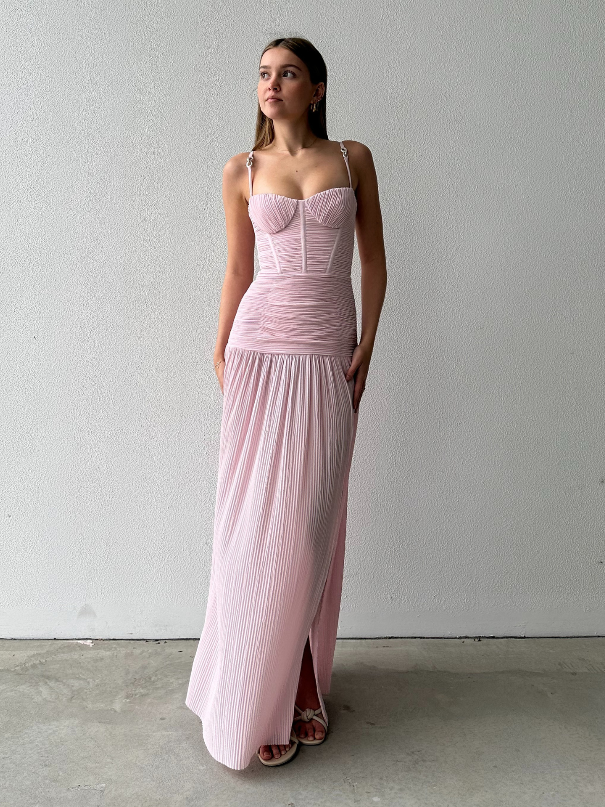 Pleat Gown - Pink