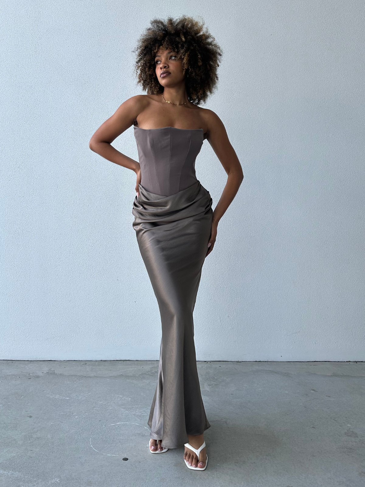 sachin and babi light blue dress Jacinda Drop Waist Maxi Dress