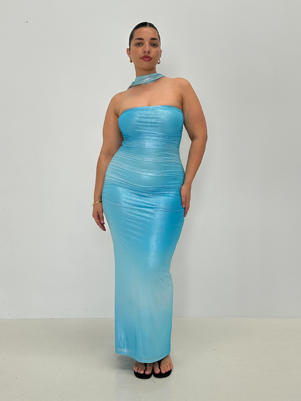 afrm blue dress AFRM Marcella Midi Dress in Cobalt Blue