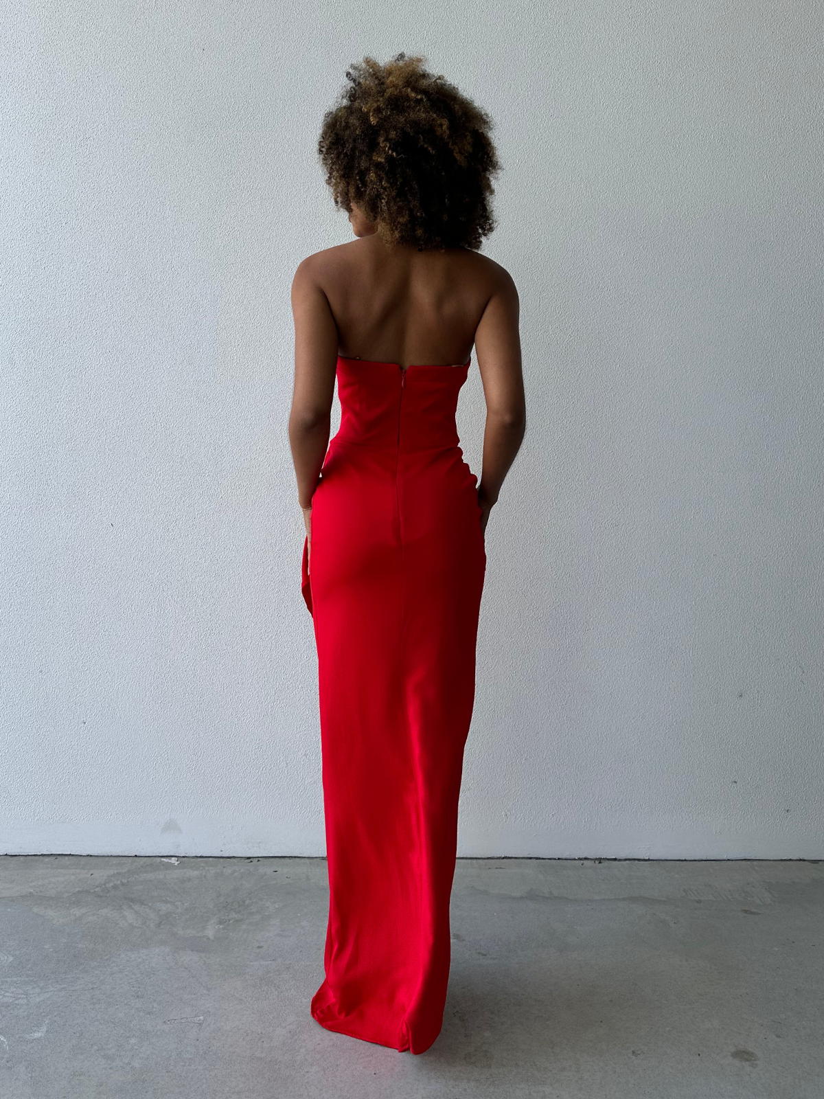 Asymmetrical Gown - Red