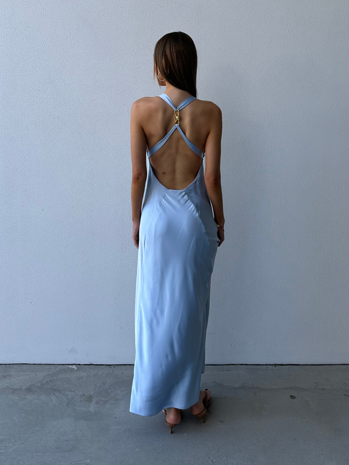 Charmed Cowl Dress - Blue