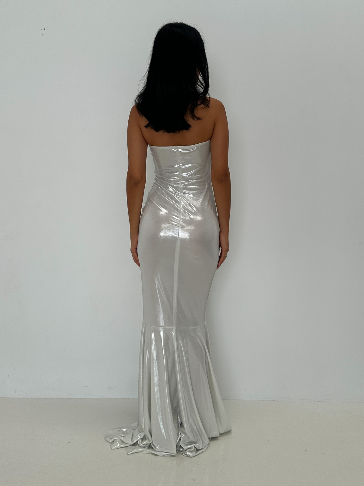 Fishtail Gown - Silver