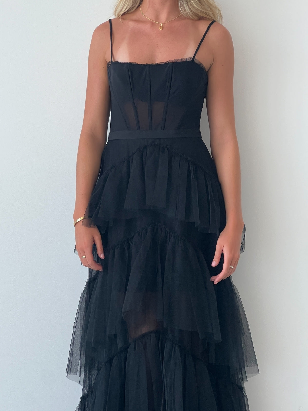 BCBGMAXAZRIA | Tulle Gown - Black | Loan That Label