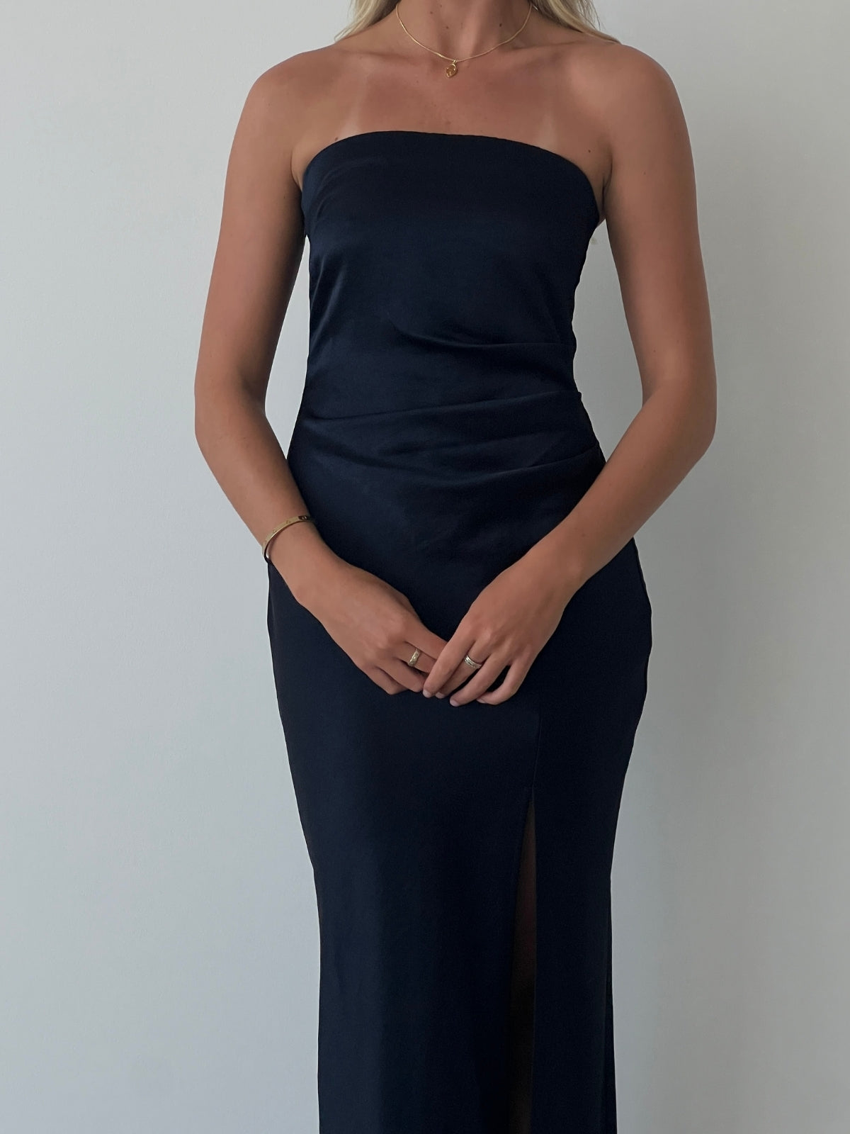 Bec + Bridge | Dreamer Strapless Dress - Navy | Loan That Label