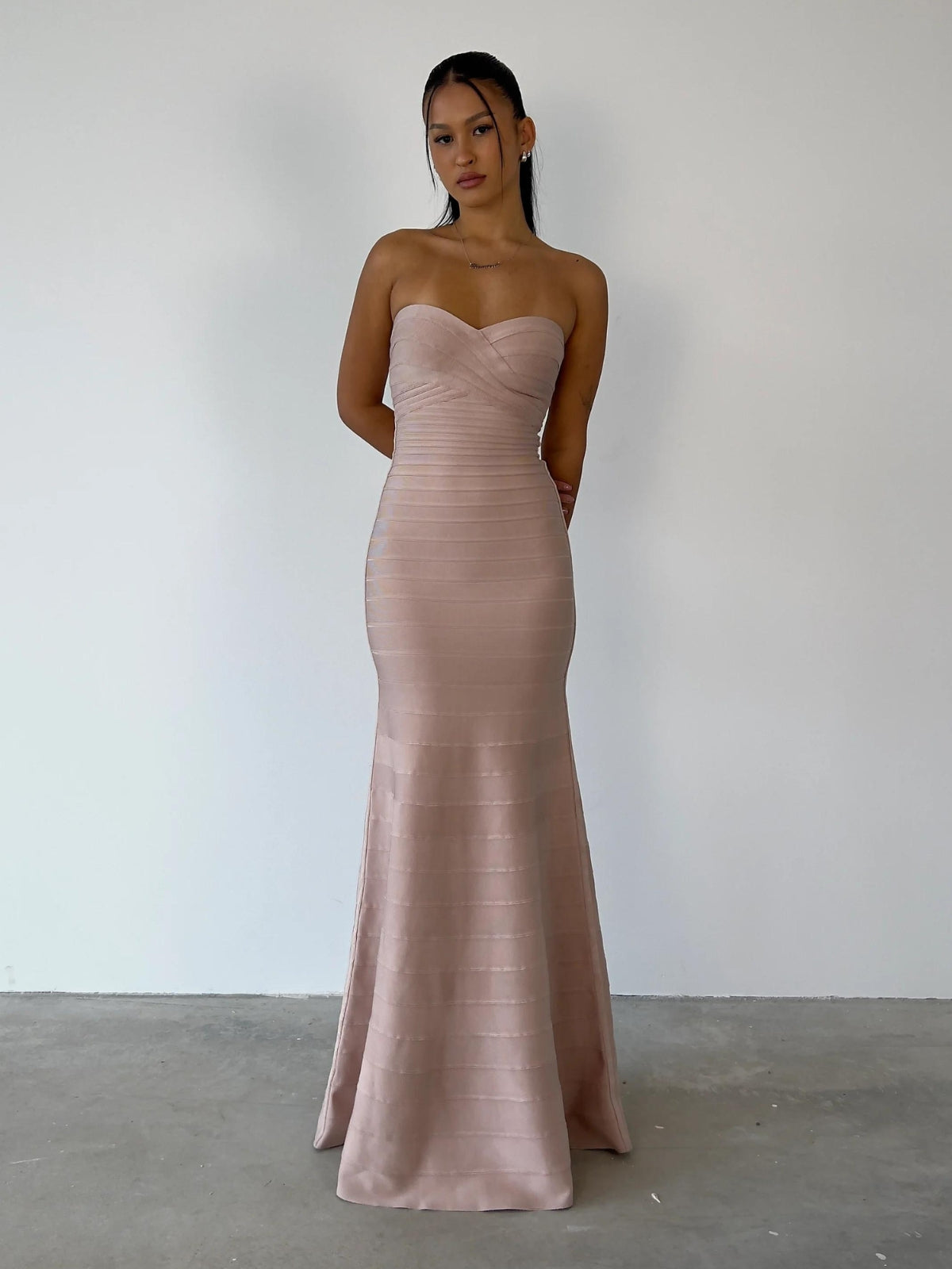 Blush bandage clearance dress