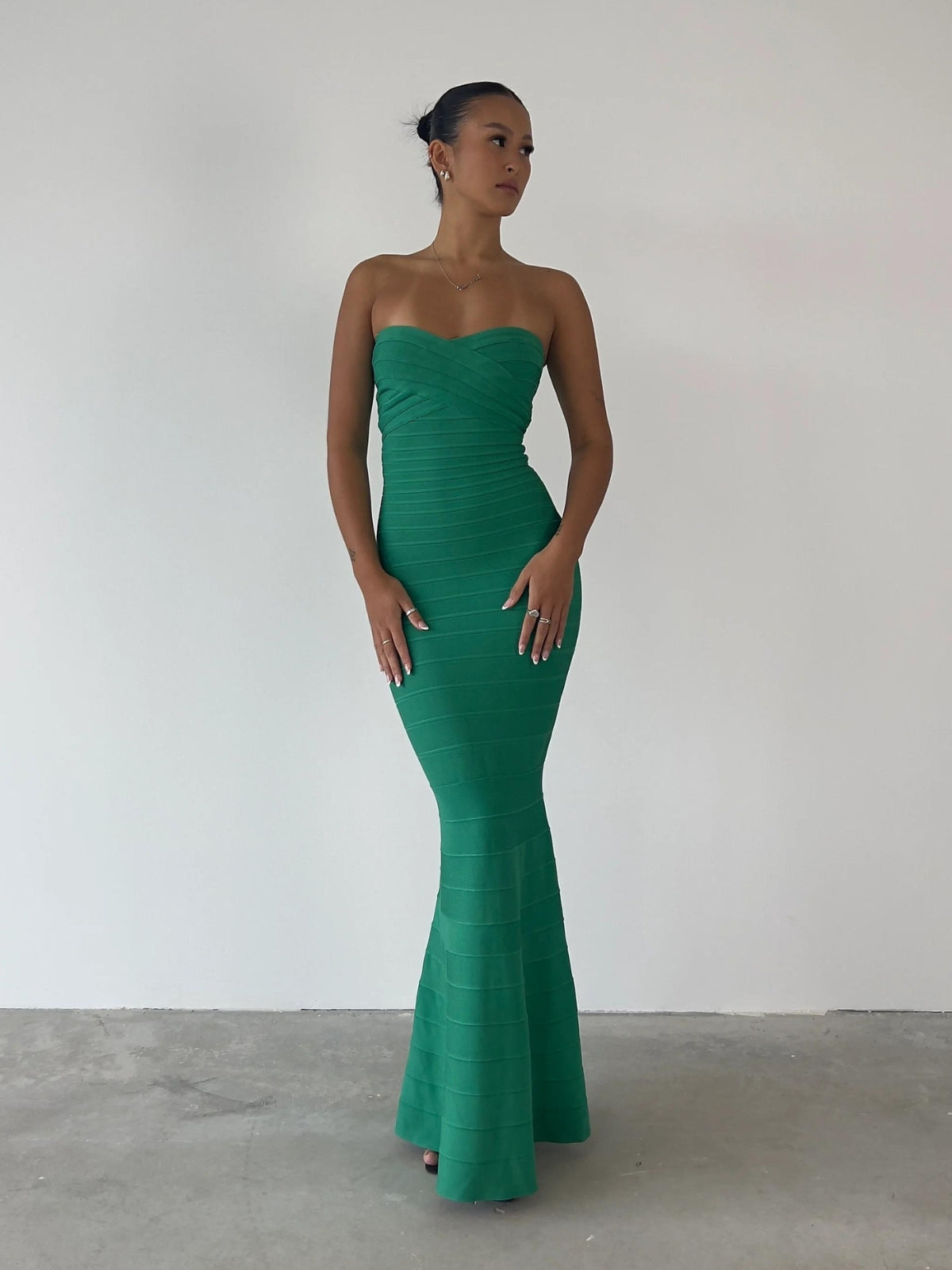 Sara Bandage Gown - Green