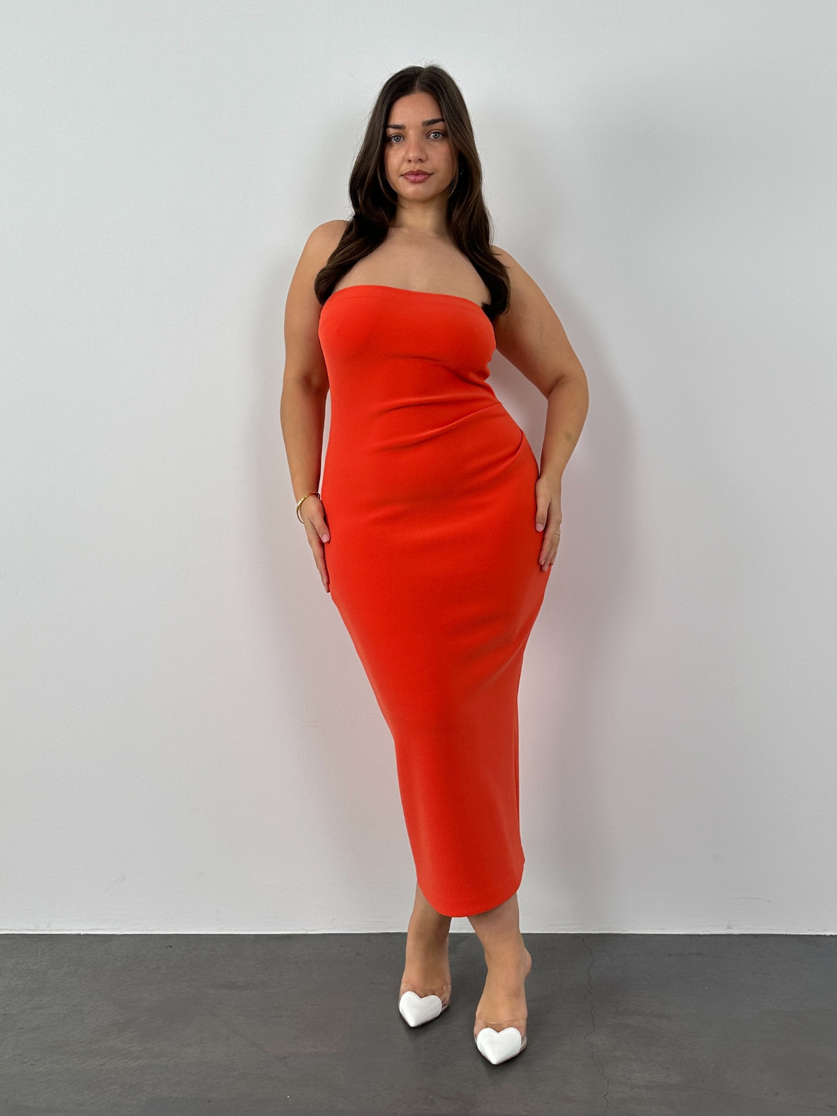 Ulla Midi Dress - Orange