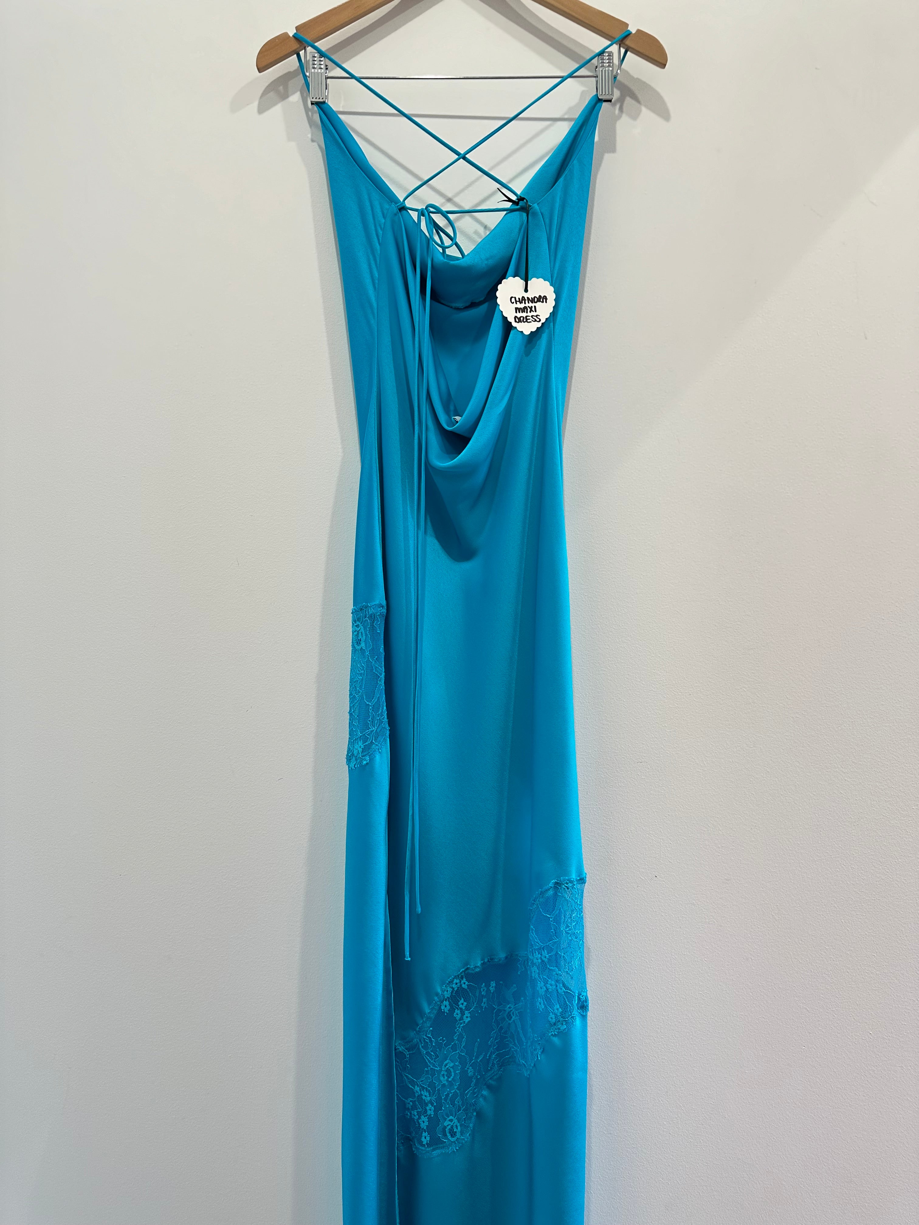 Chandra Maxi Dress Aqua - FOR SALE