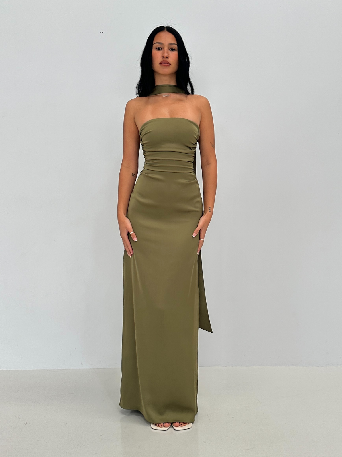 Catalina Gown - Olive