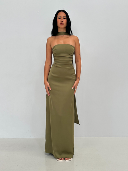 Lexi | Catalina Gown - Olive | Loan That Label