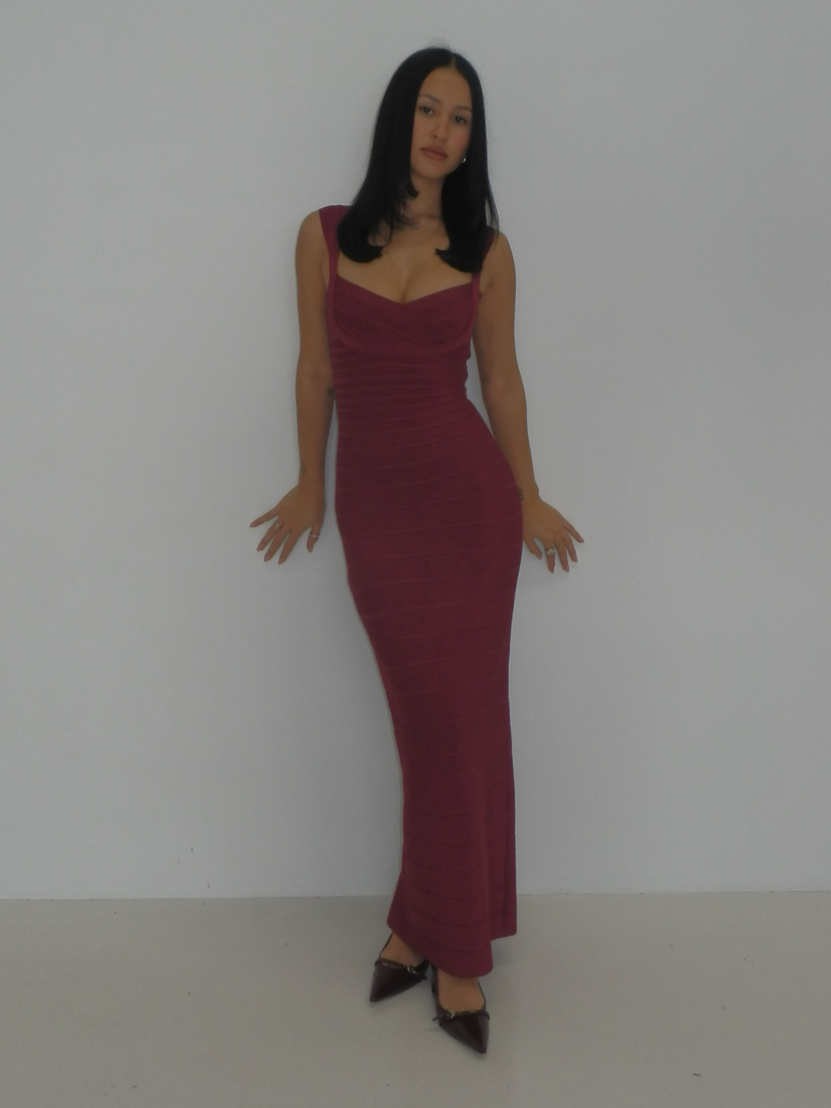 Sweetheart Bandage Gown - Plum