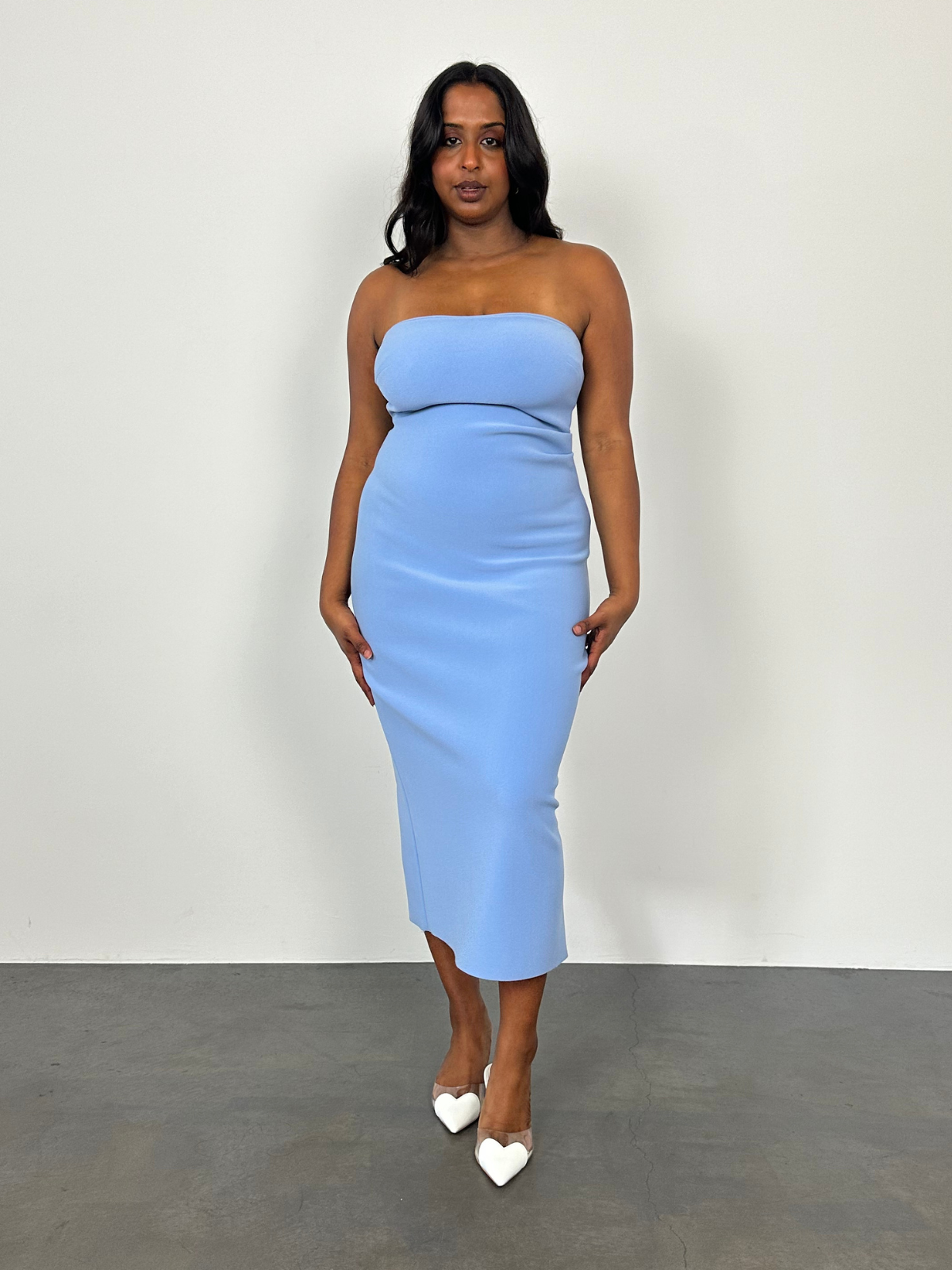 Karina Midi Dress - Blue