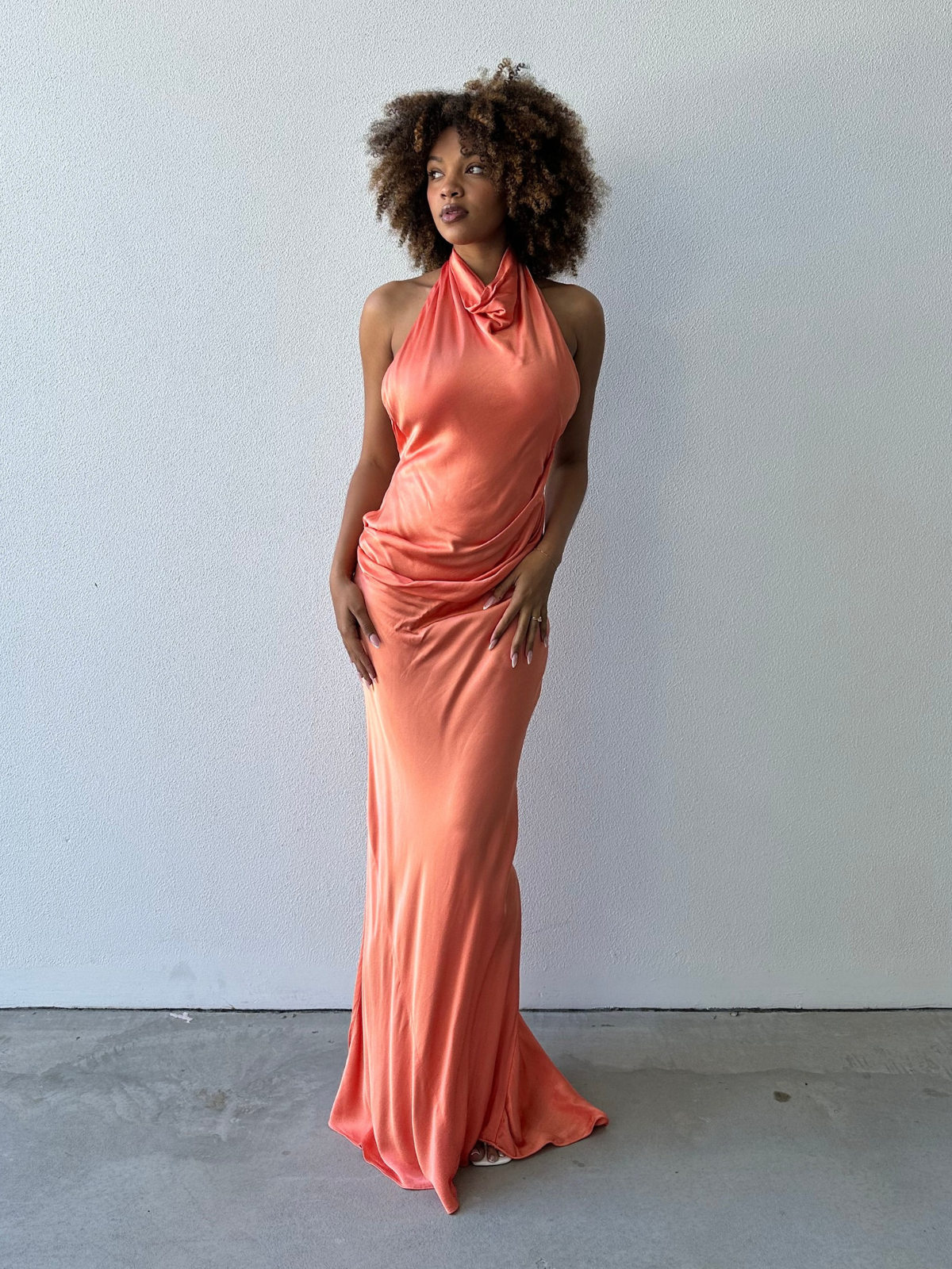 Gaia Dress - Coral