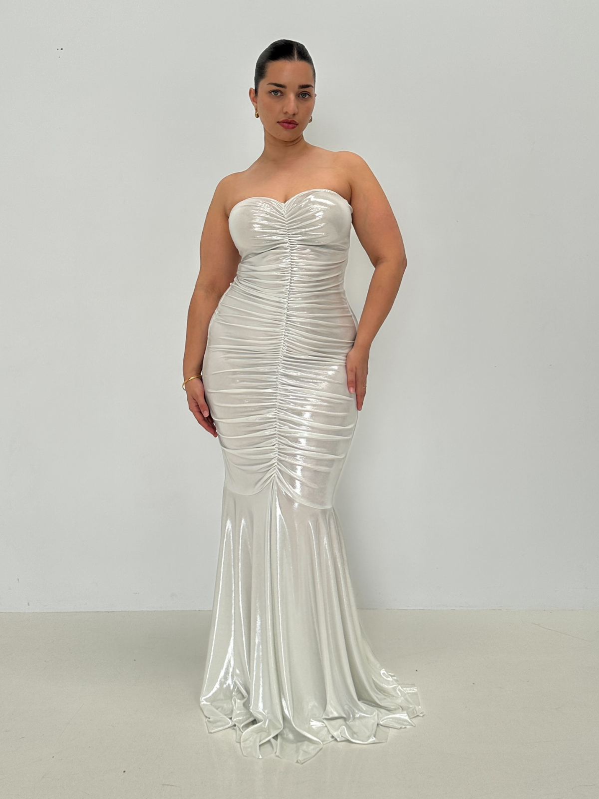 Fishtail Gown - Silver