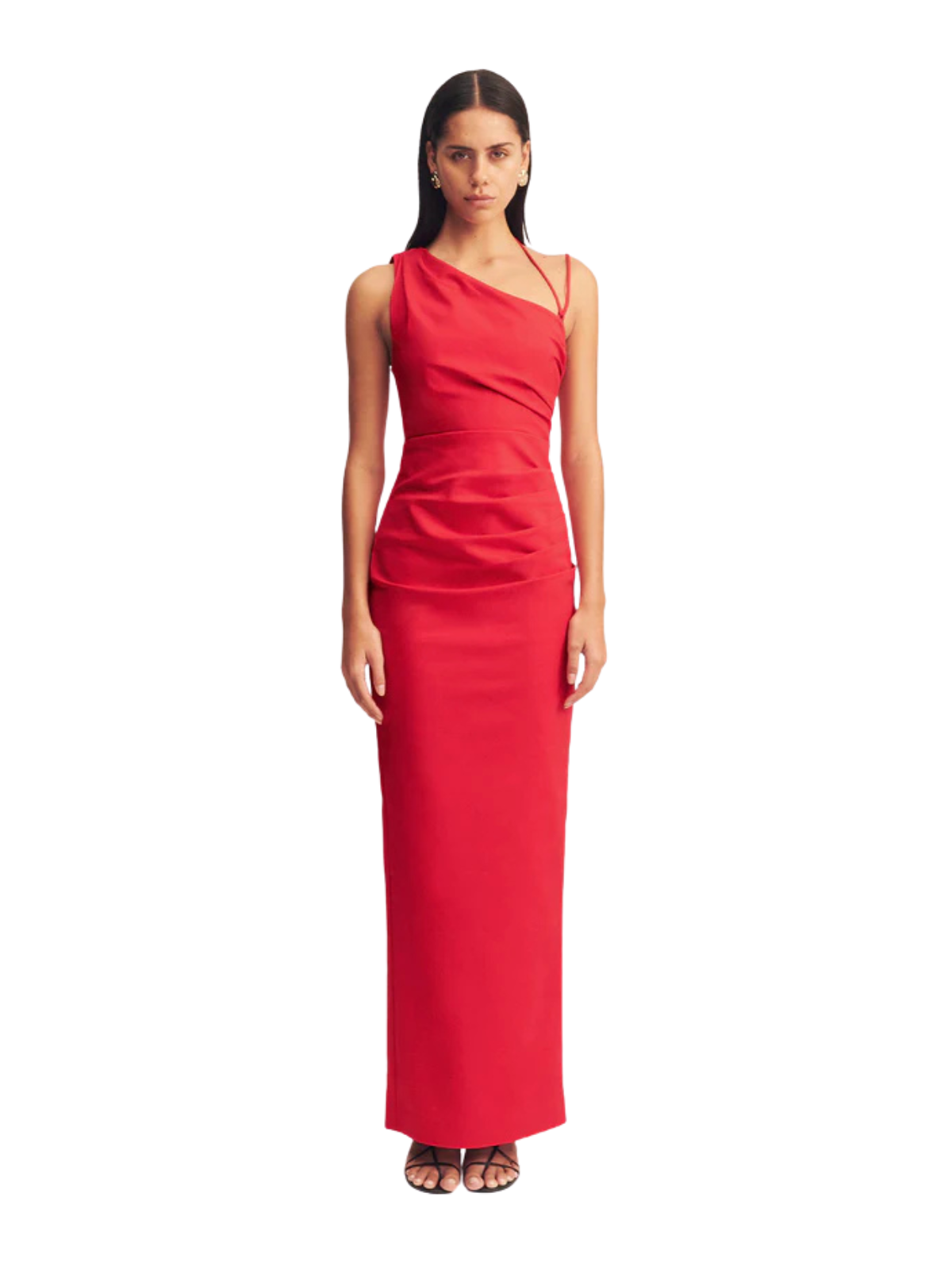 Lani Asymmetrical Gown - Red