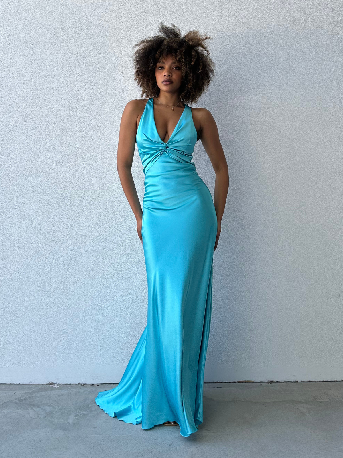 RUTH TARVYDAS | Ruth Gown - Aqua | Loan That Label