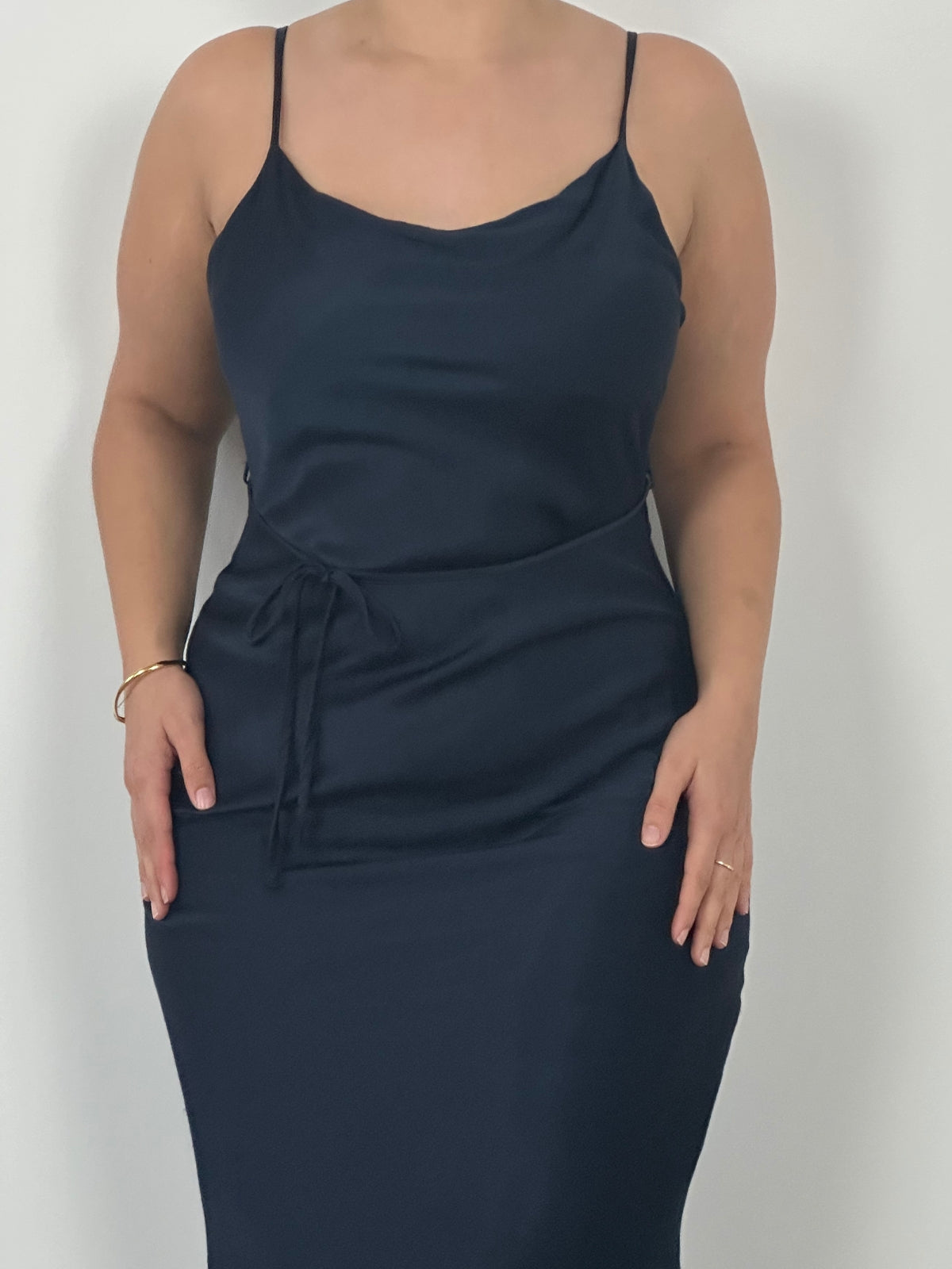 La Lune Cowl Dress - Navy