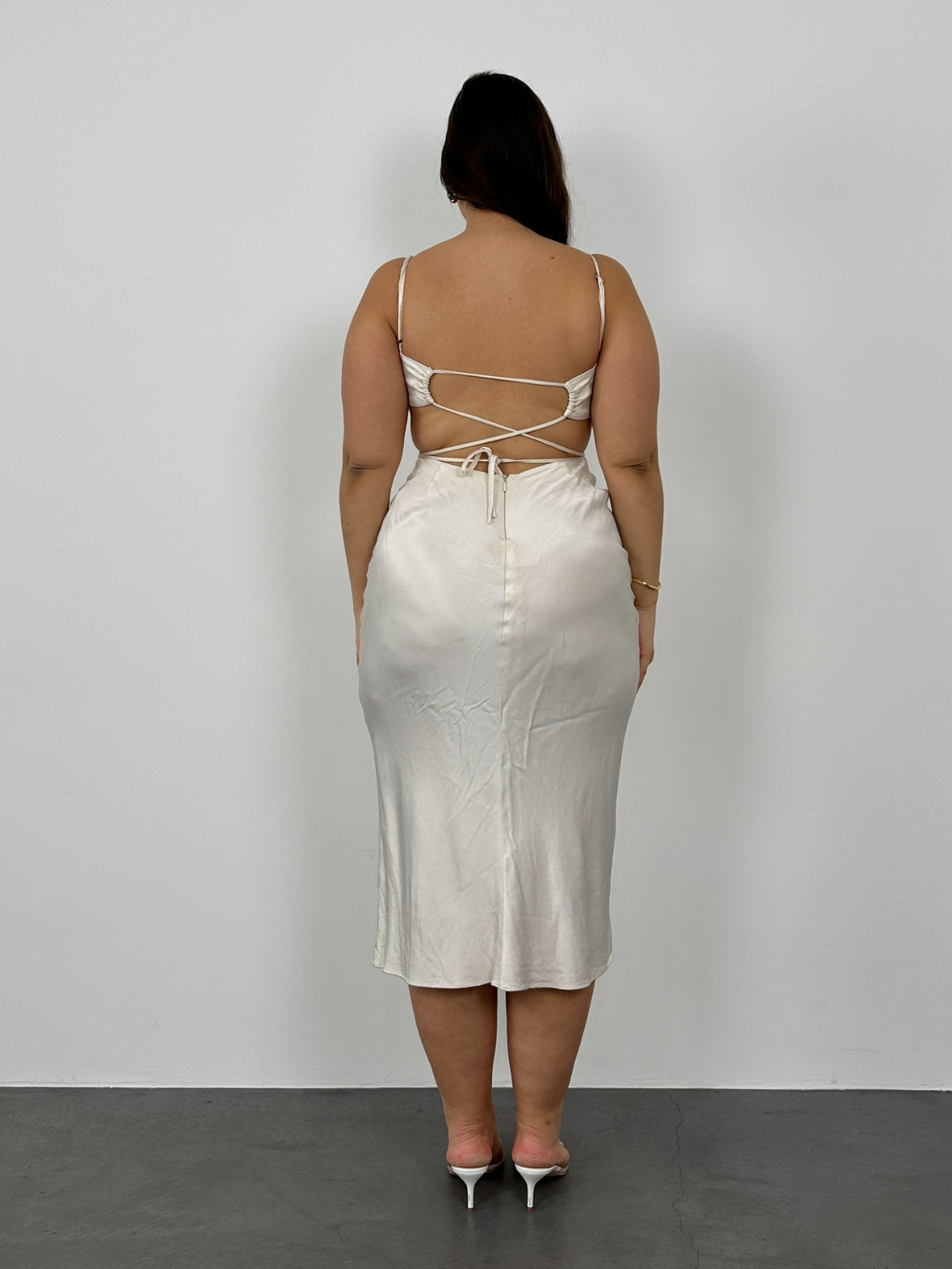 La Lune Backless Midi - Cream