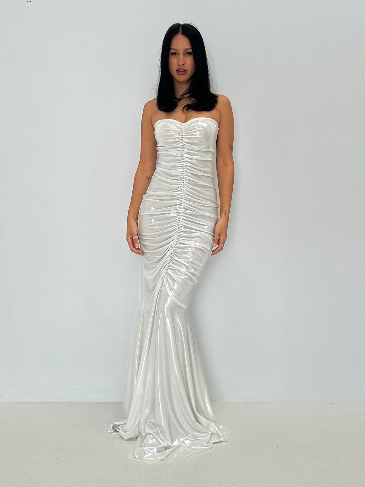 Fishtail Gown - Silver