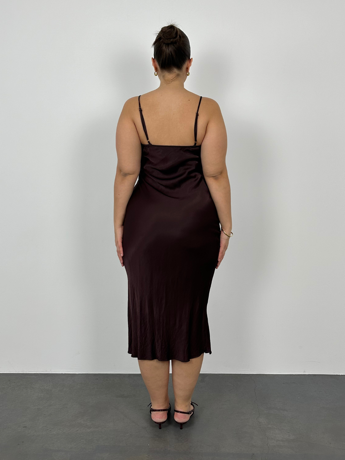 La Lune Cowl Dress - Brown