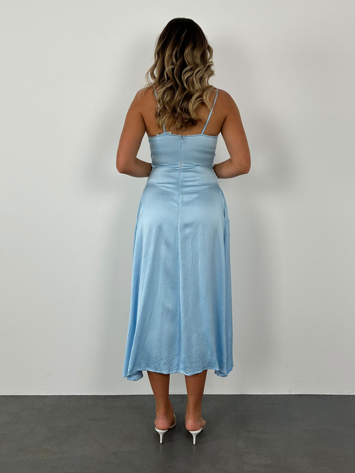 Carina Midi Dress - Blue