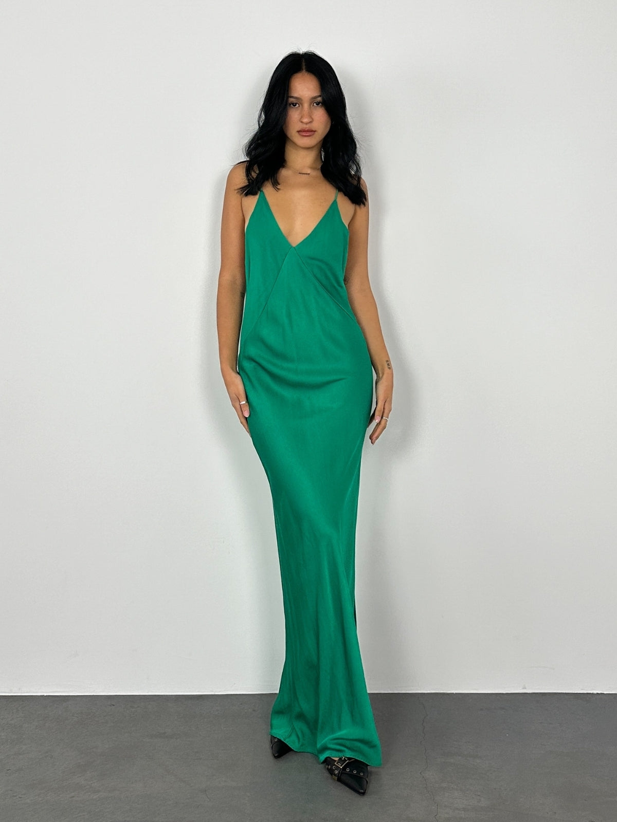 Rat + Boa | Delphine Dress - Green | Loan That Label