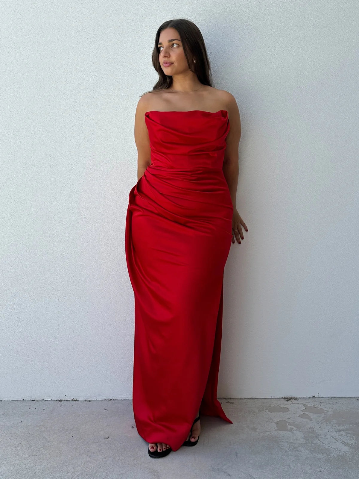 Adrienne Gown Red S+** - FOR SALE