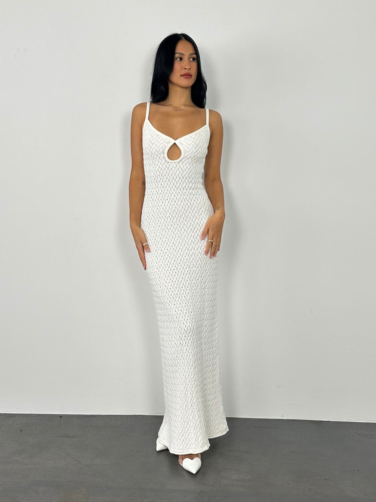 Effie Knit Maxi - White