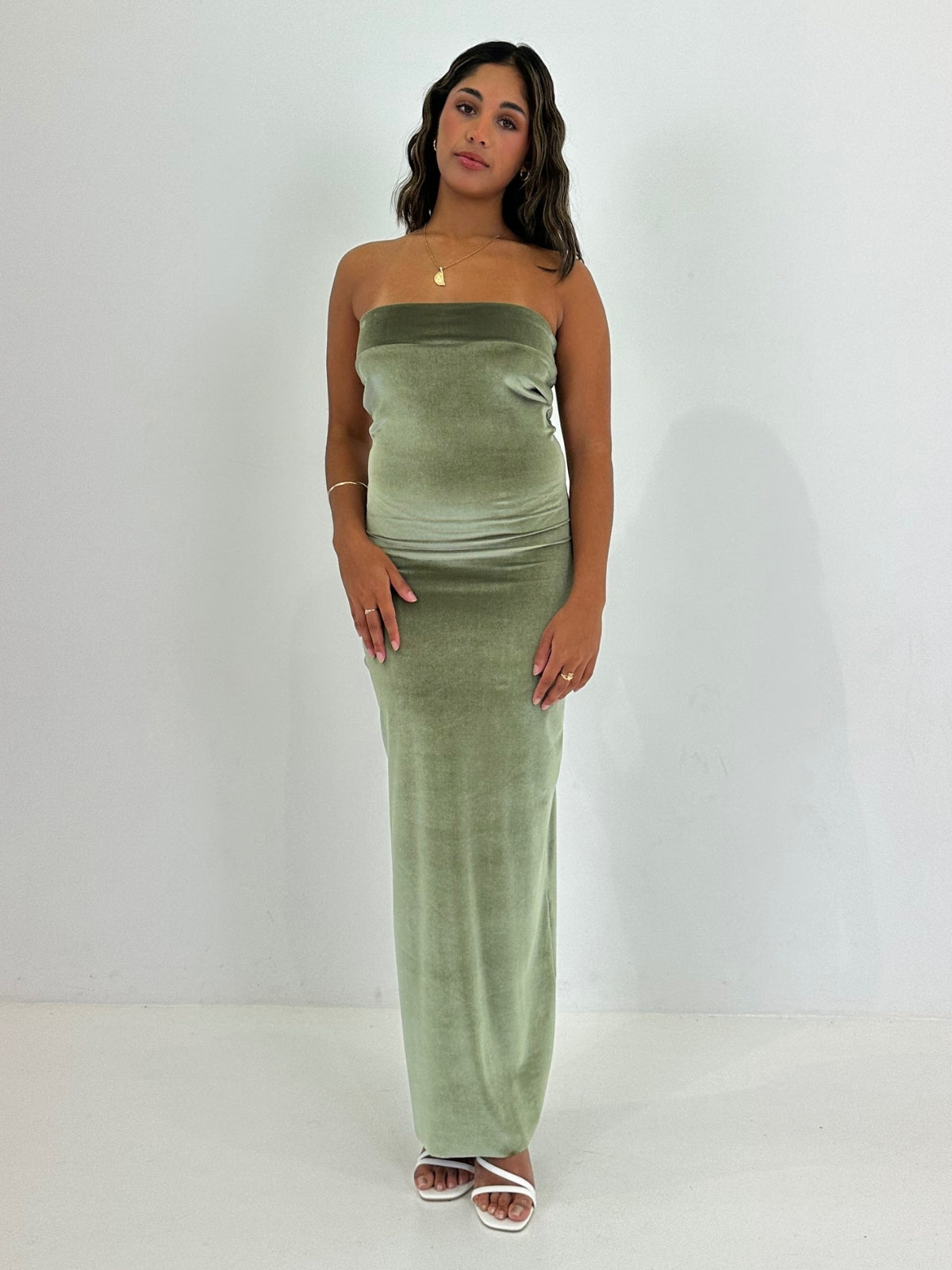 7th & York | Camryn Gown - Olive | Loan That Label