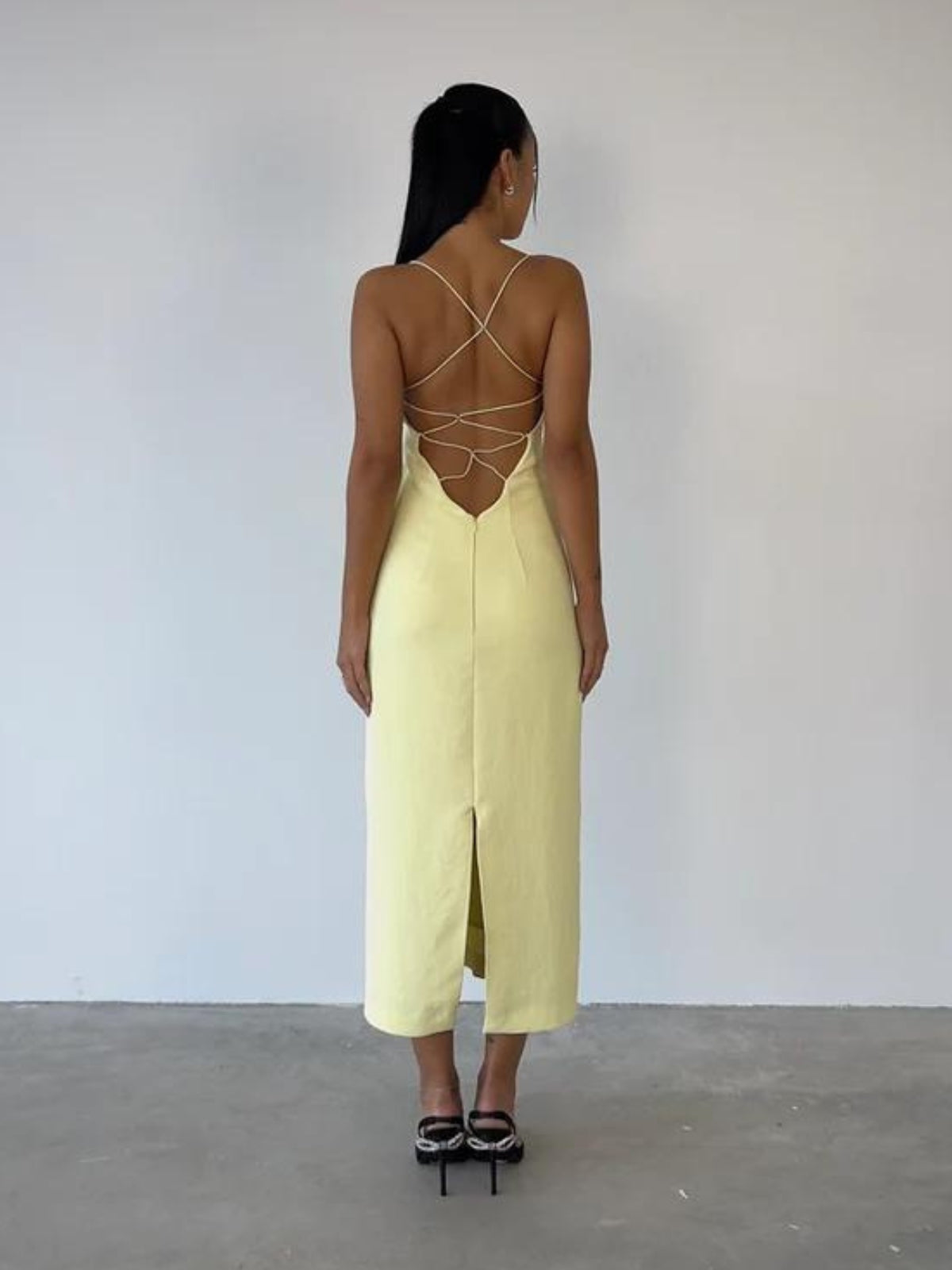 Dion Lee | Floating Coil Dress - Lemon | Loan That Label