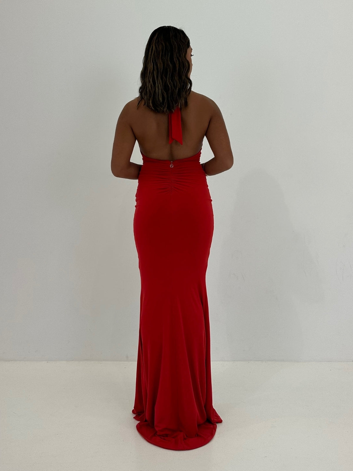 Illegal Halter Gown - Red