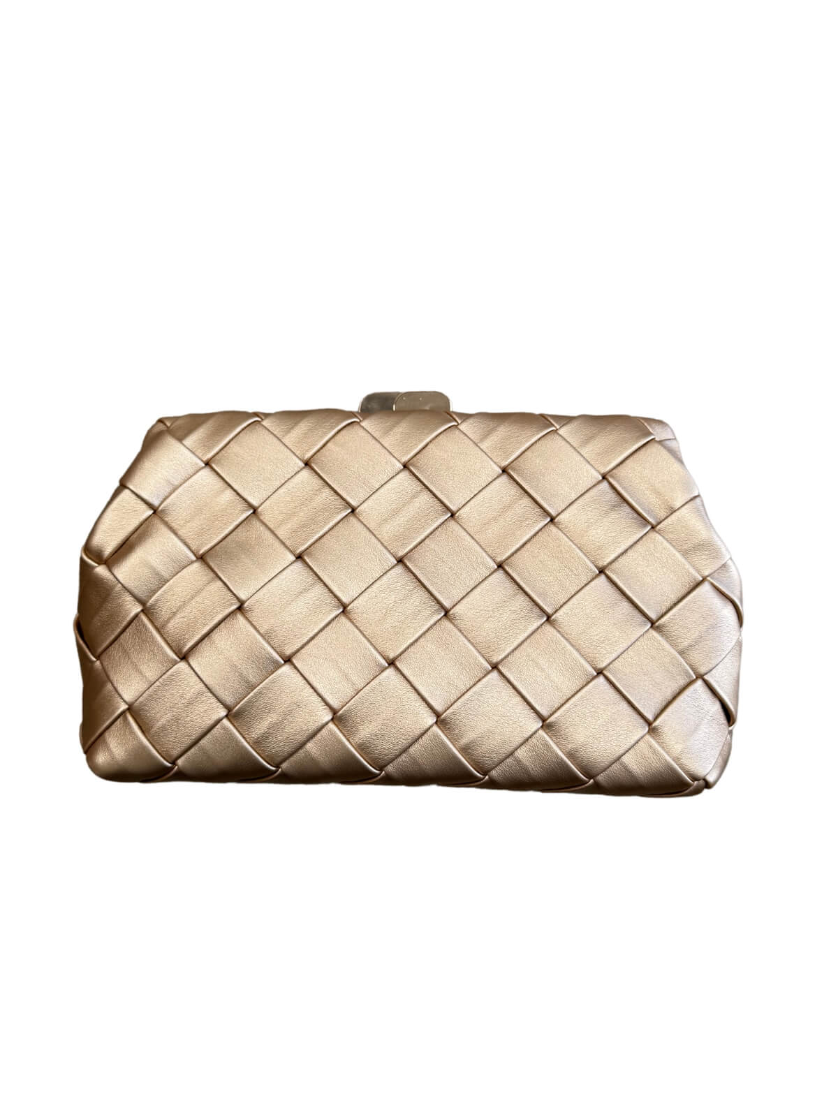 Quinn Woven Clutch - Gold