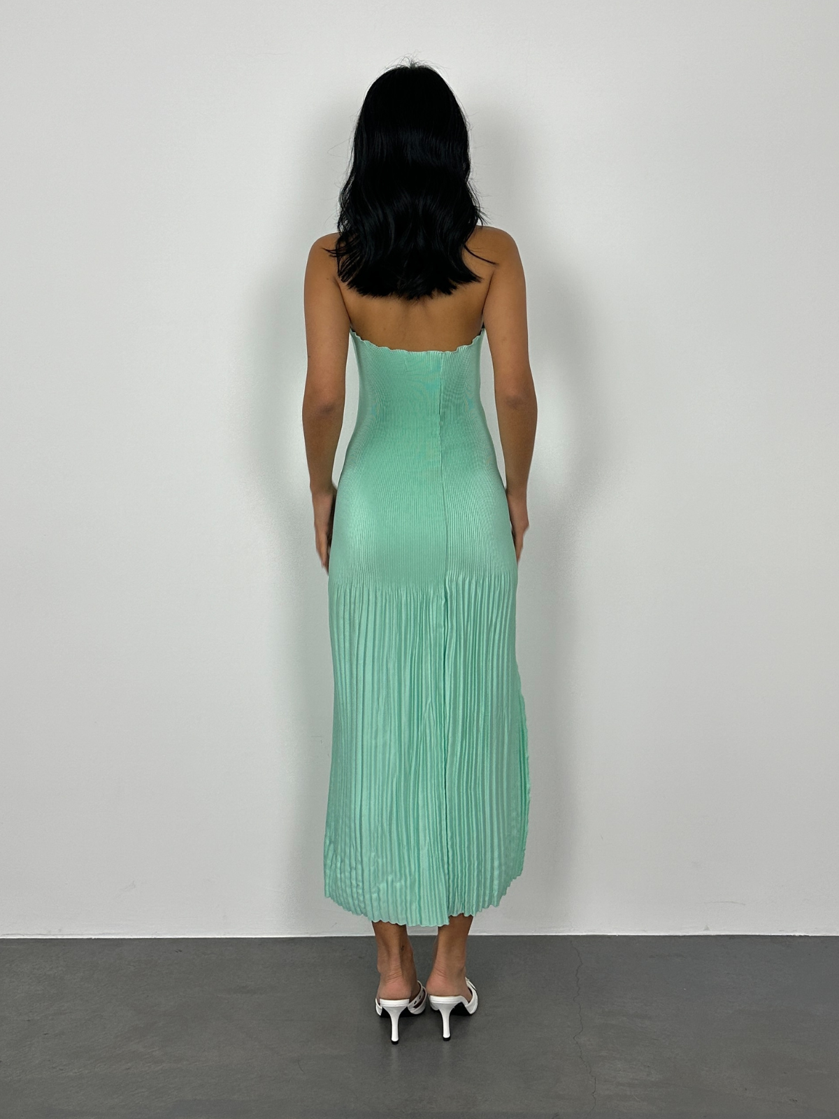 L'idee | Soiree Halter Gown - Mint | Loan That Label