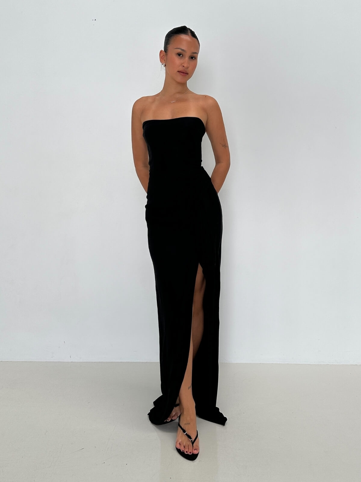 Manning Cartel | Asymmetrical Gown - Black | Loan That Label