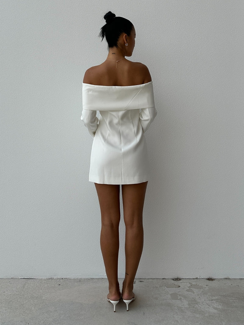 Chloe Blazer Dress White S - FOR SALE