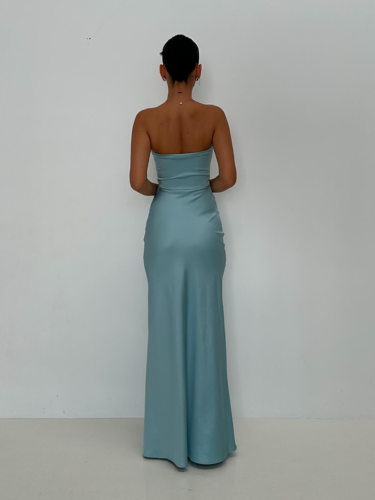 Emilia Strapless Gown - Blue