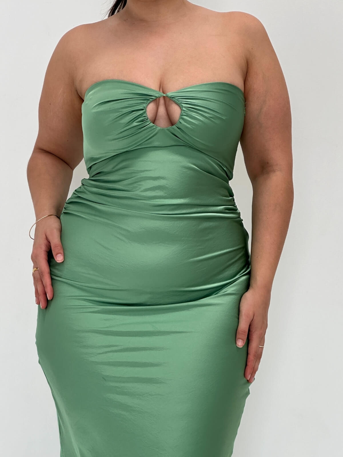 Bec + Bridge | Emilia Strapless Dress - Green | Loan That Label