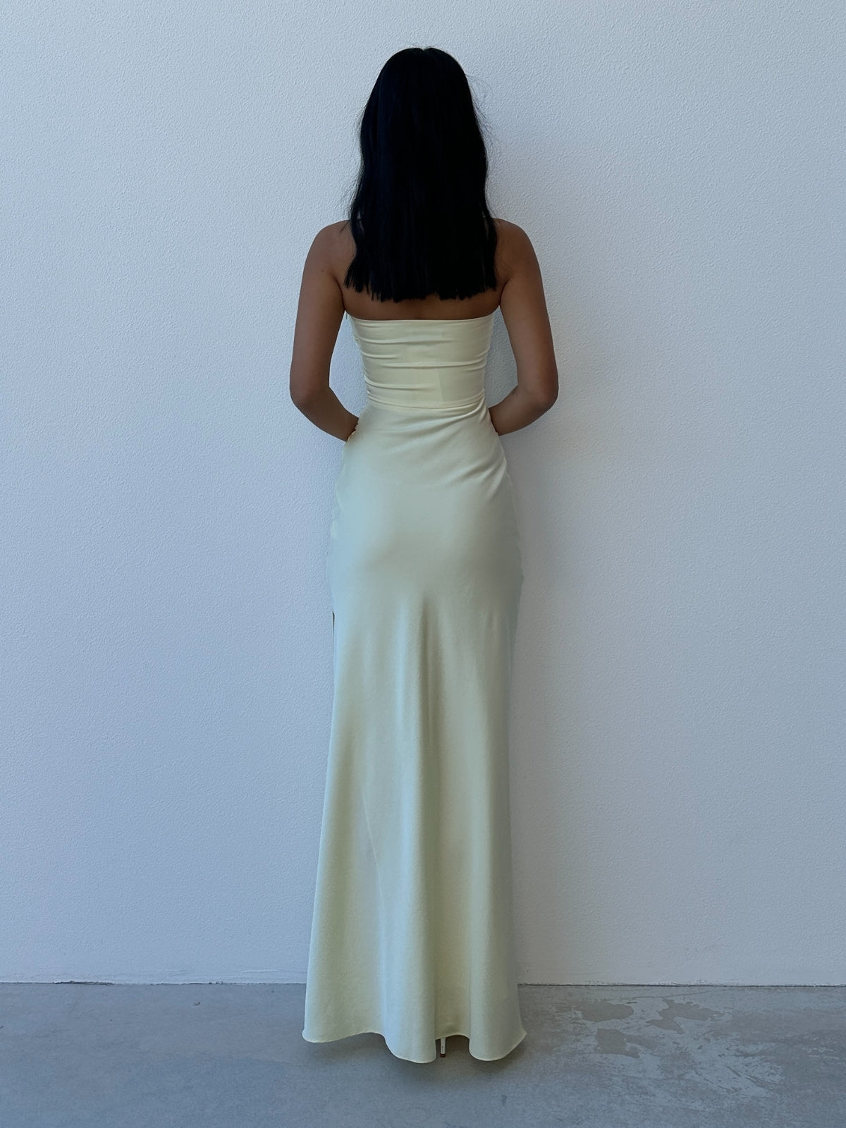 Bec + Bridge | Eternity Strapless Dress - Lemon | Loan That Label