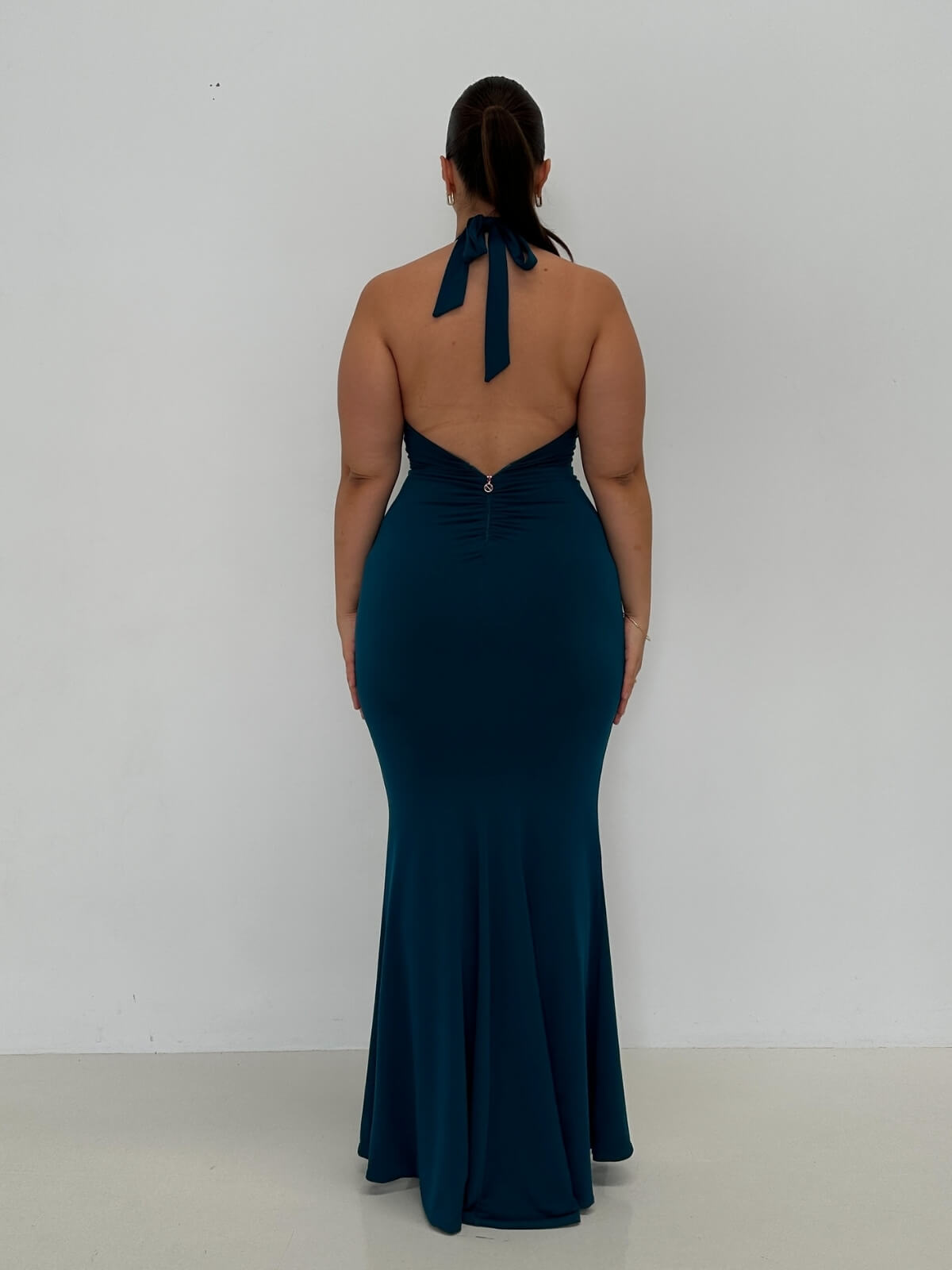 Nookie | Illegal Halter Gown - Teal | Loan That Label 