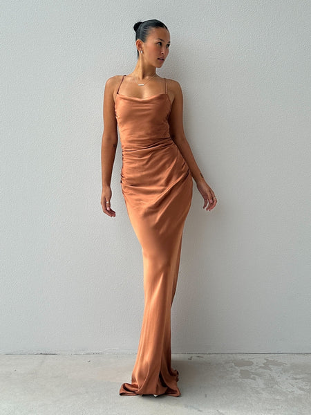 blue dress for baby girl Shona Joy | La Lune Dress - Copper