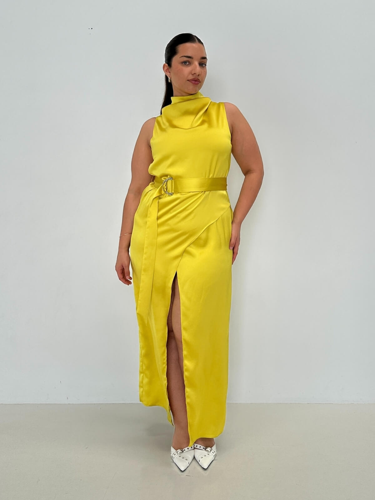 Camilla and Marc | Phoebe Drape Dress - Yellow | Loan That Label