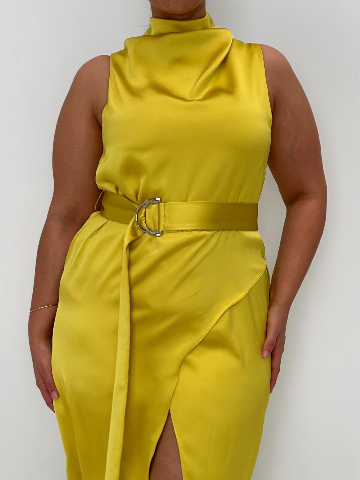 Camilla and Marc | Phoebe Drape Dress - Yellow | Loan That Label