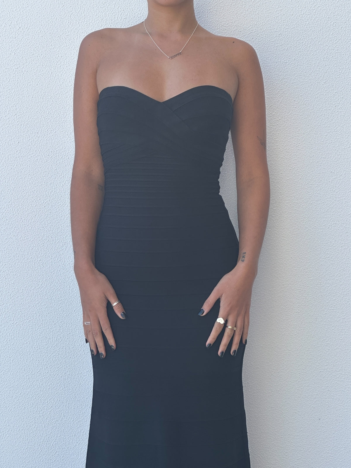 Sara Bandage Gown - Black