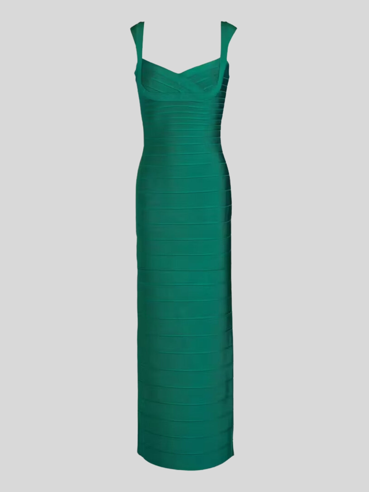 HERVE LEGER | Sweetheart Gown - Emerald | Loan That Label